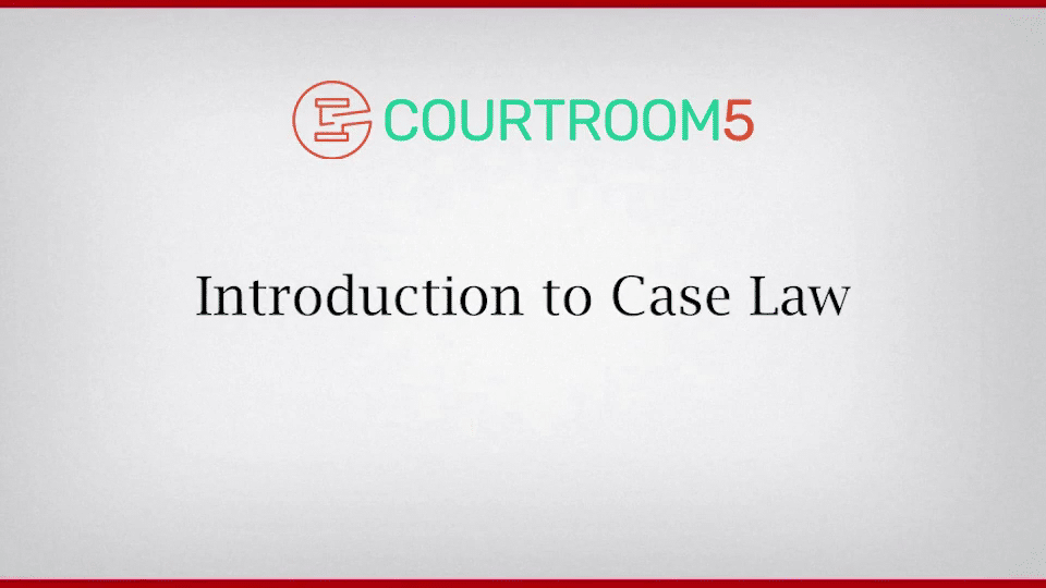 Introduction to Case Law
