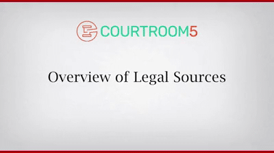 Overview of Legal Sources
