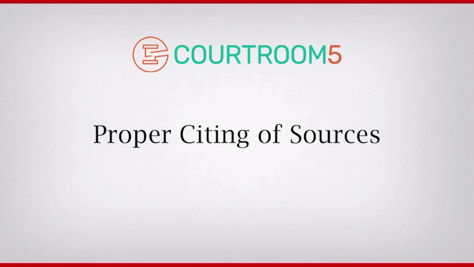 Proper Citing of Sources