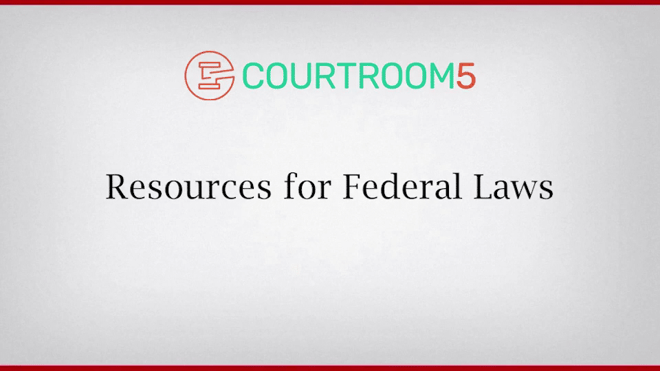 Resources for Federal Laws