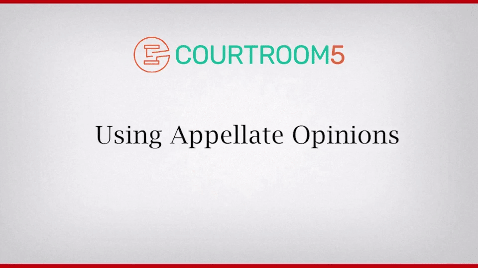Using Appellate Opinions